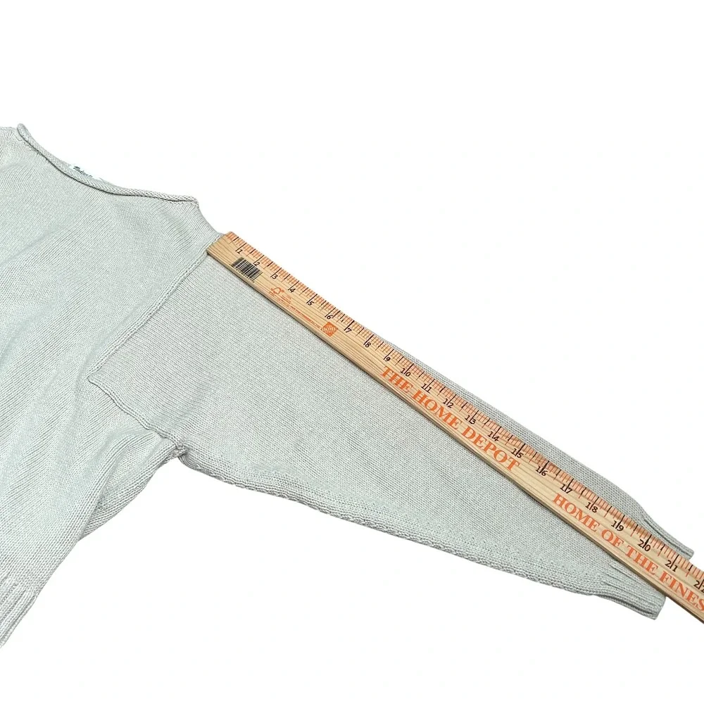 Madewell Womens Cotton Boxy Pullover Sweater Beige Cream Beachy Coastal Medium
